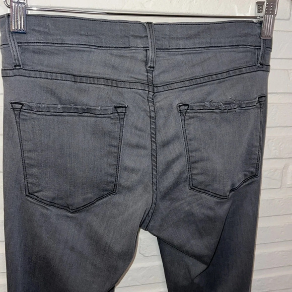Frame Denim Grey Shred Le Skinny De Jeanne Distressed Jeans, Women’s Size 27 - Picture 7 of 9